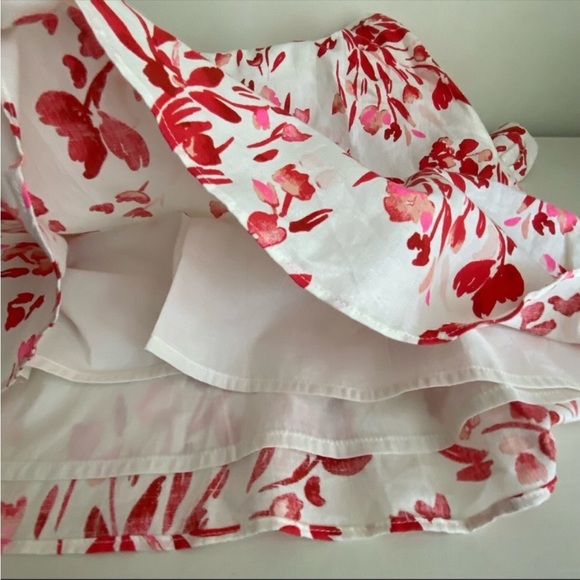 Banana Republic NWT Spring Coral Floral Linen Cotton Mini Dress - Picture 11 of 16